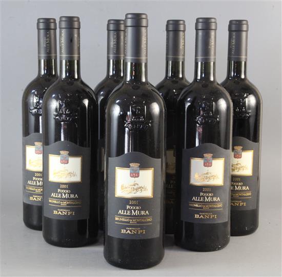 Eight bottles of Poggio Alle Mura, 2001.